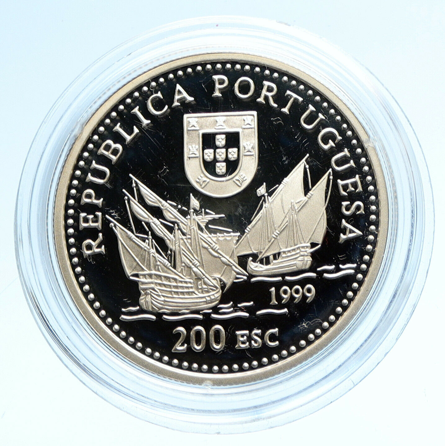 1999 PORTUGAL Duarte Pacheco Pereira VINTAGE Proof Silver 200 Escudo Coin i95749