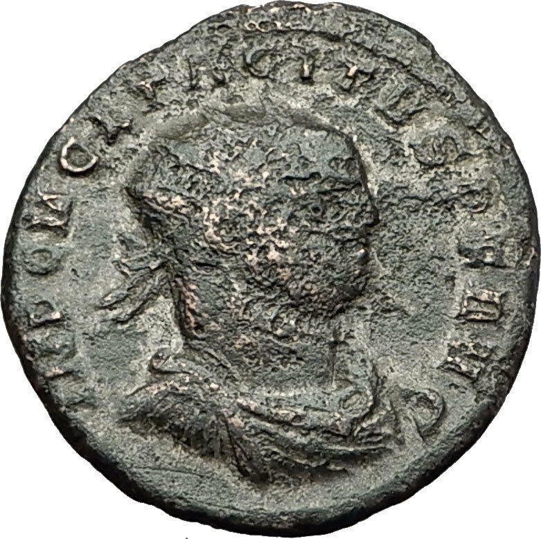 TACITUS 275AD Authentic Genuine Ancient Coin FIDES TRUST SOL Very rare i59201