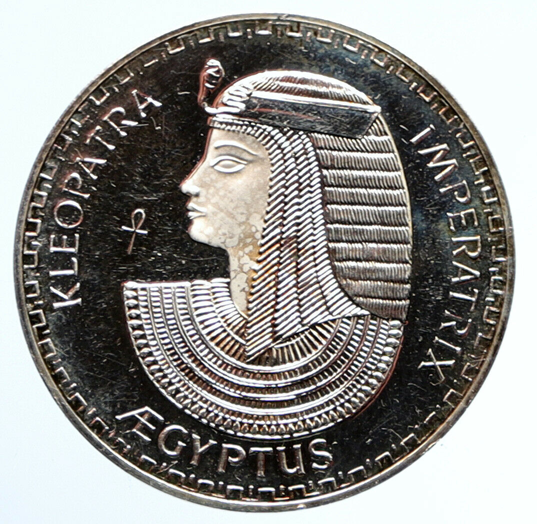 AUSTRIA Queen Cleopatra Antique OLD Advertising PROOF Silver Medal i95769