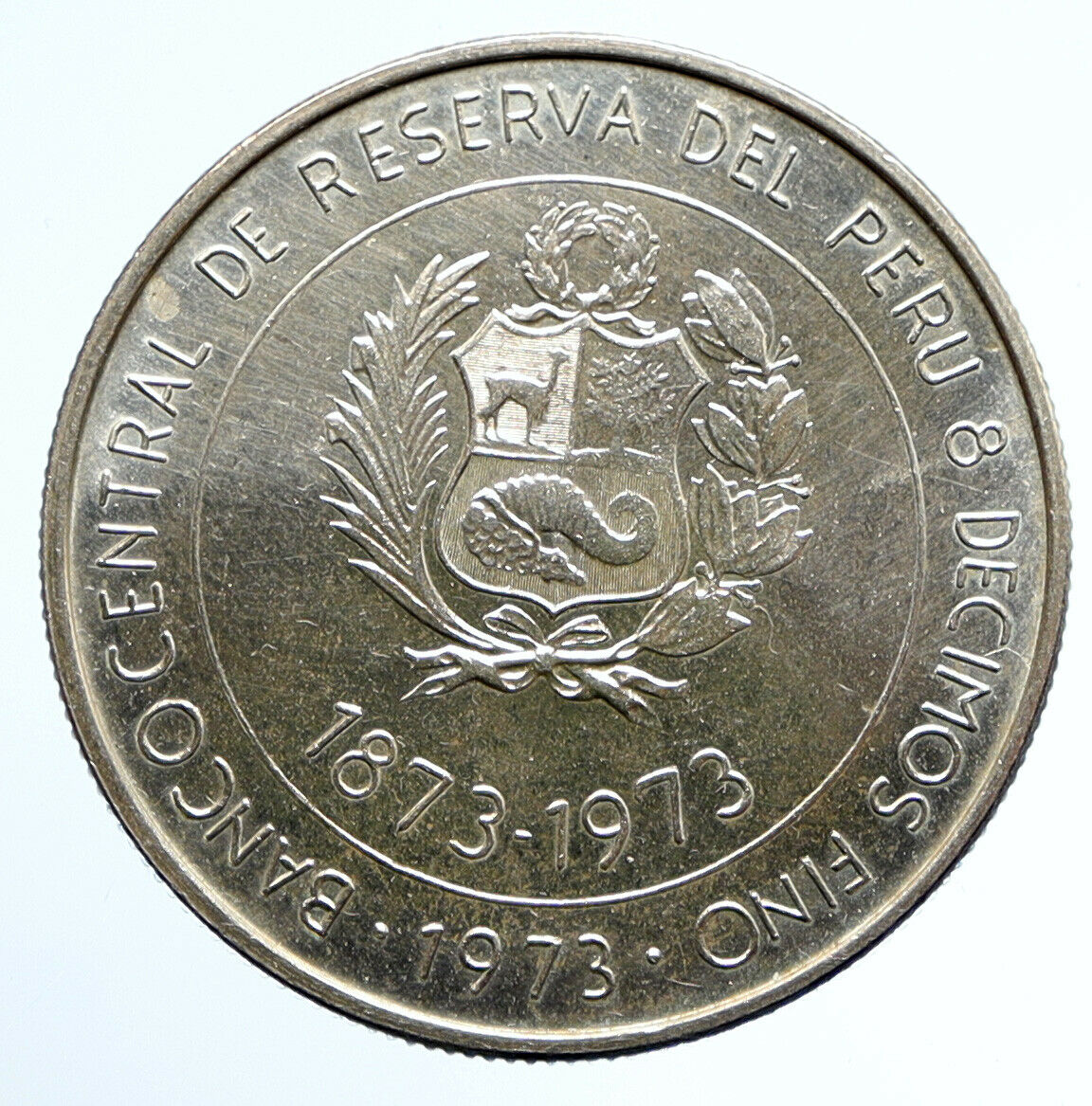 1973 PERU South America Japanese Relations Genuine 100 Soles Silver Coin i95767