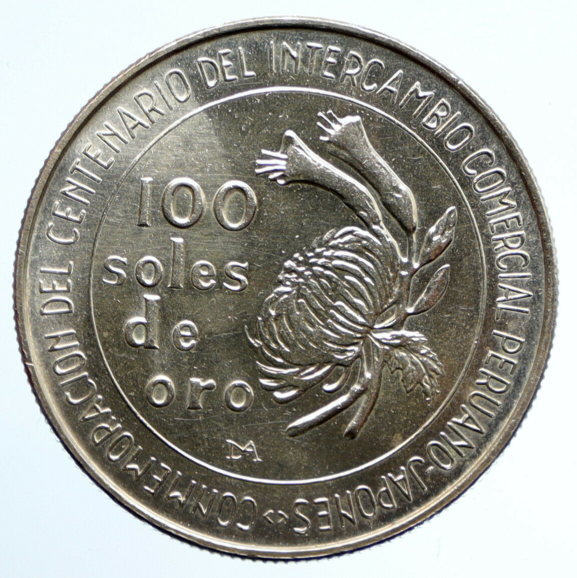 1973 PERU South America Japanese Relations Genuine 100 Soles Silver Coin i95767