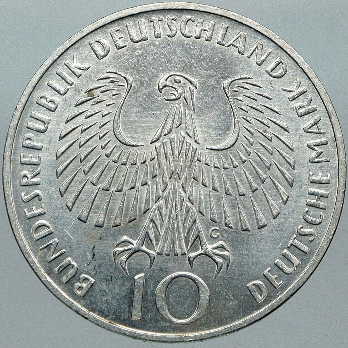 1972 G Germany Munich Summer Olympic Antique Vintage Silver 10 Mark Coin i88459