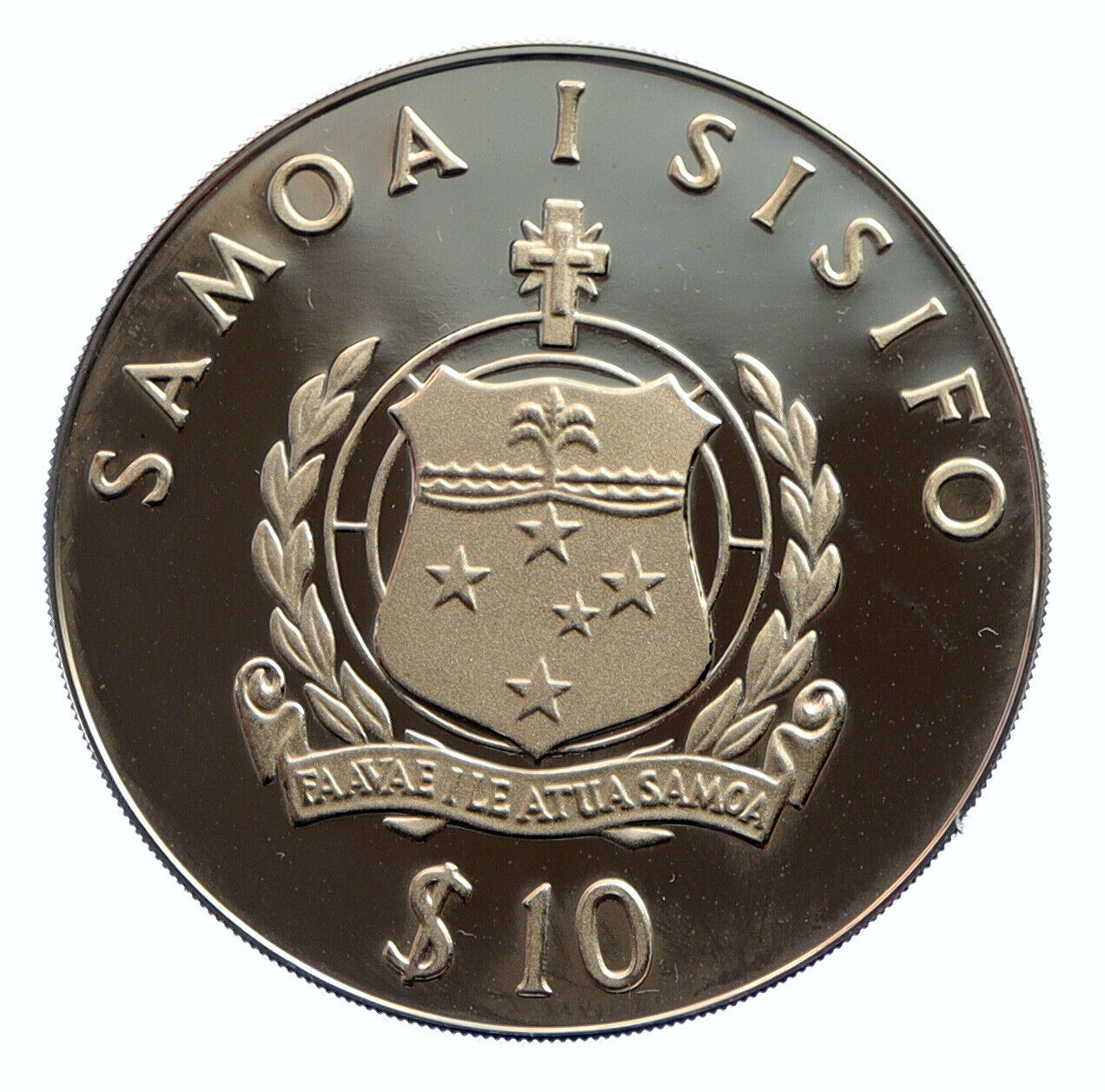 1979 SAMOA Ship Captain JAMES COOK Vintage OLD Proof Silver 10 Tala Coin i95791