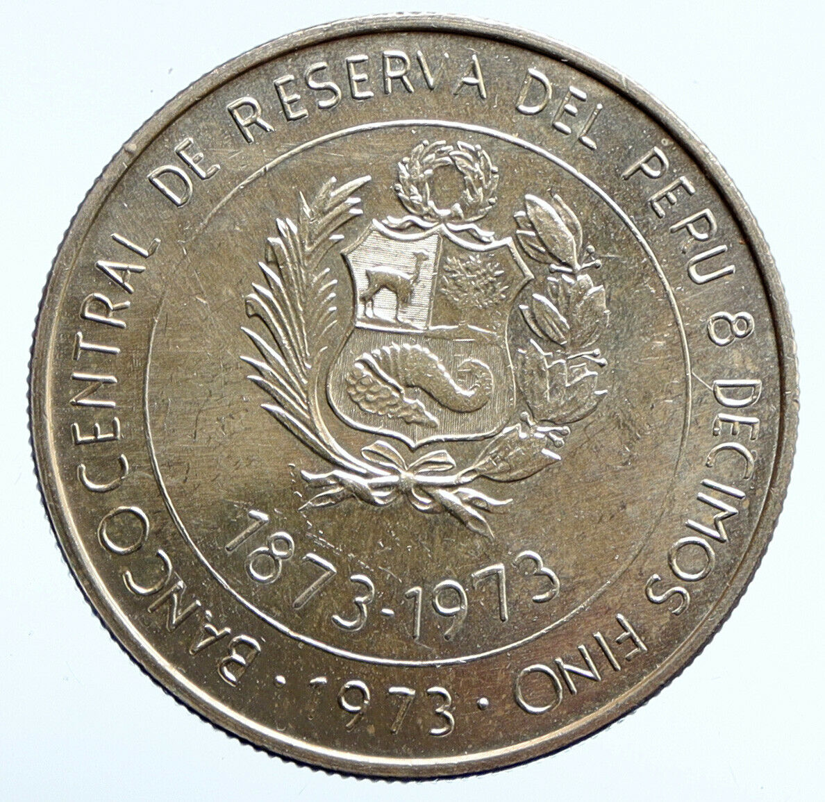 1973 PERU South America Japanese Relations Genuine 100 Soles Silver Coin i95780