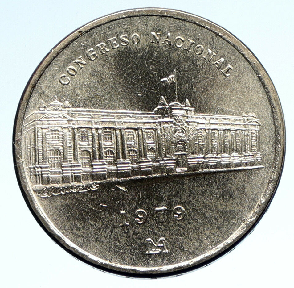 1979 PERU South America VINTAGE National Congress Silver 1000 SOLES Coin i95687