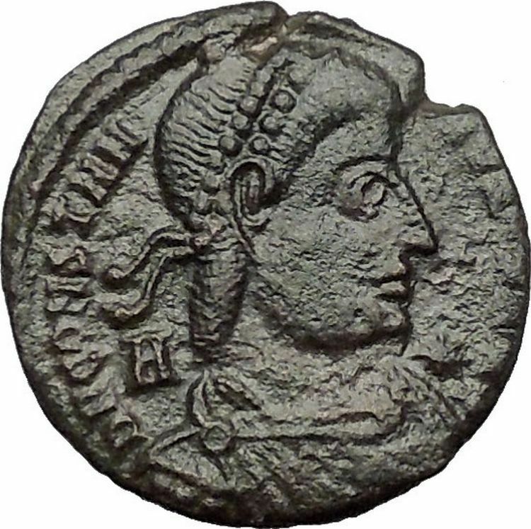 VETRANIO in the name of CONSTANTIUS II BY THIS SIGN CONQUER Roman Coin i54437