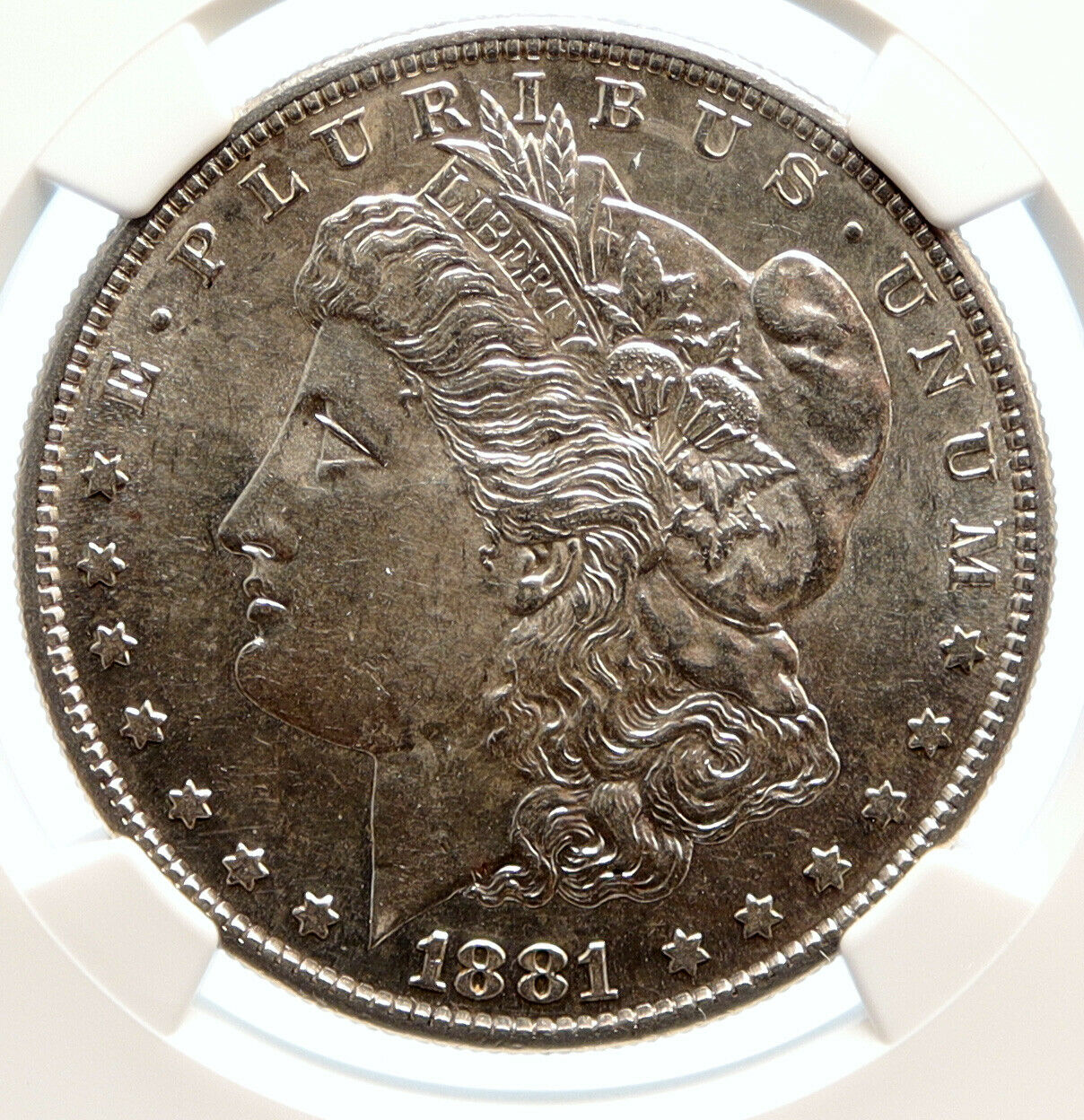 1881 S UNITED STATES of America SILVER Morgan US Dollar Coin EAGLE NGC i95562