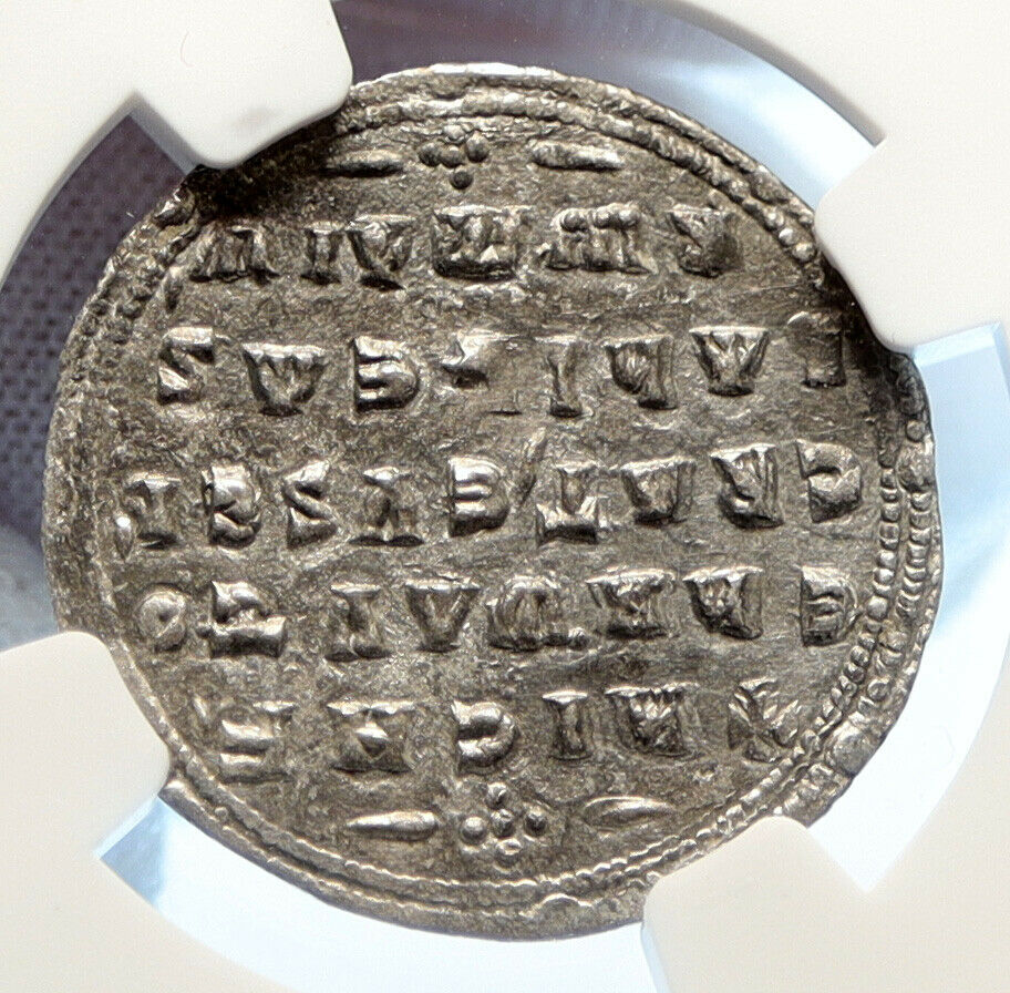 Nicephorus II Phocas Ancient 963AD Silver Miliaresion BYZANTINE Coin NGC i94471