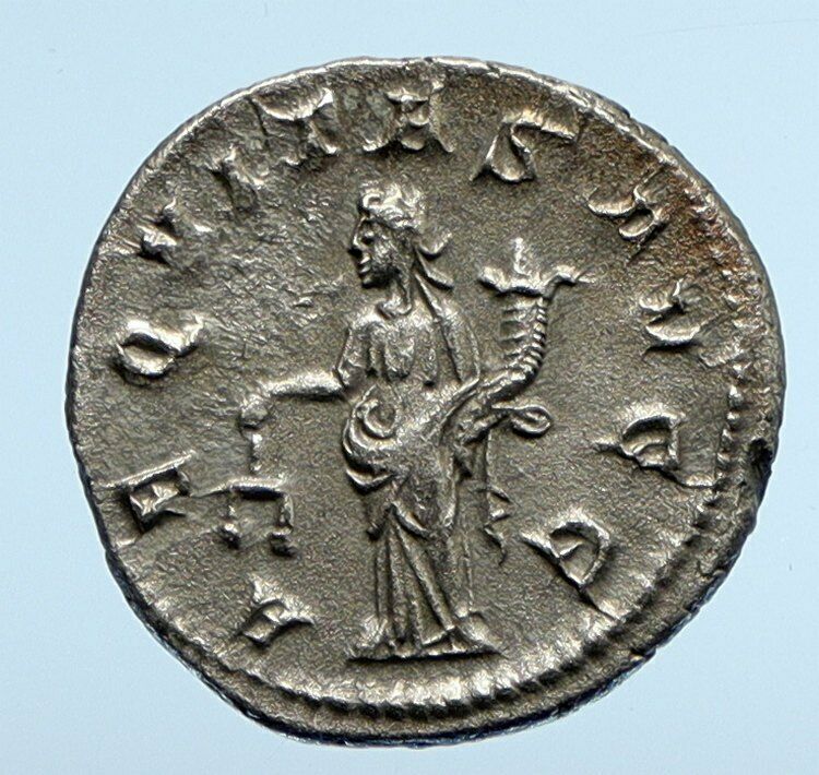 PHILIP I the ARAB Authentic Ancient 244AD Old Silver Roman Coin AEQUITAS i95858