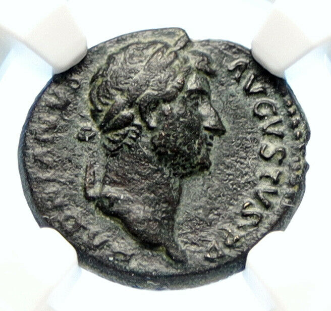 HADRIAN Antique Ancient Rome ANTIQUE Vintage Roman Coin EAGLE LEGION NGC i94476