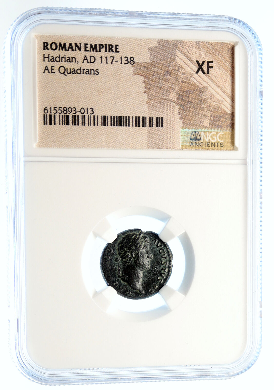 HADRIAN Antique Ancient Rome ANTIQUE Vintage Roman Coin EAGLE LEGION NGC i94476