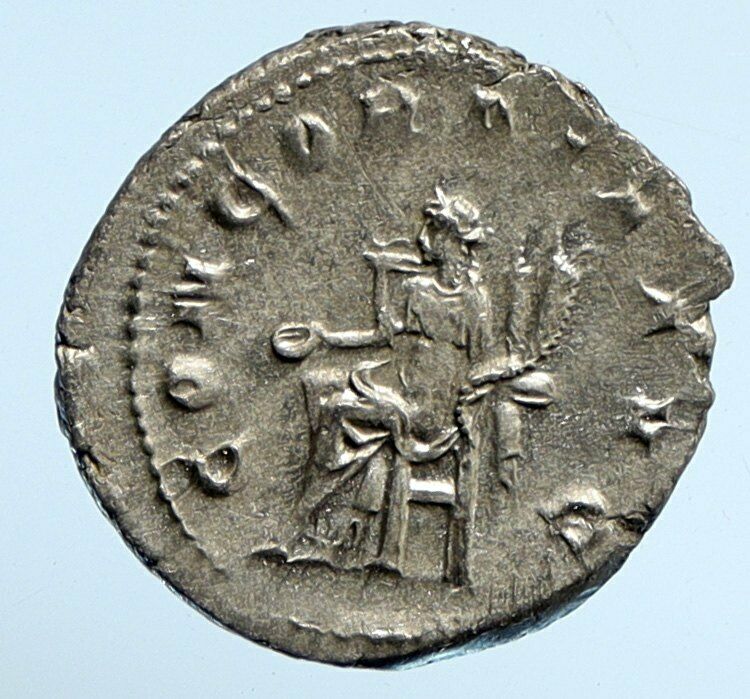 GORDIAN III 241AD Authentic Ancient Vintage Silver Roman Coin CONCORDIA i95865