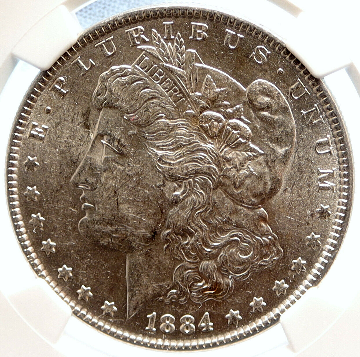 1884 P UNITED STATES of America SILVER Morgan US Dollar Coin EAGLE NGC i95547