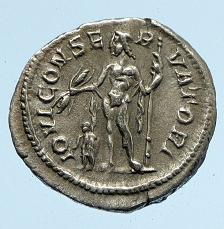 SEVERUS ALEXANDER 231 AD Rome Silver Ancient OLD Roman Coin Jupiter Zeus i95870