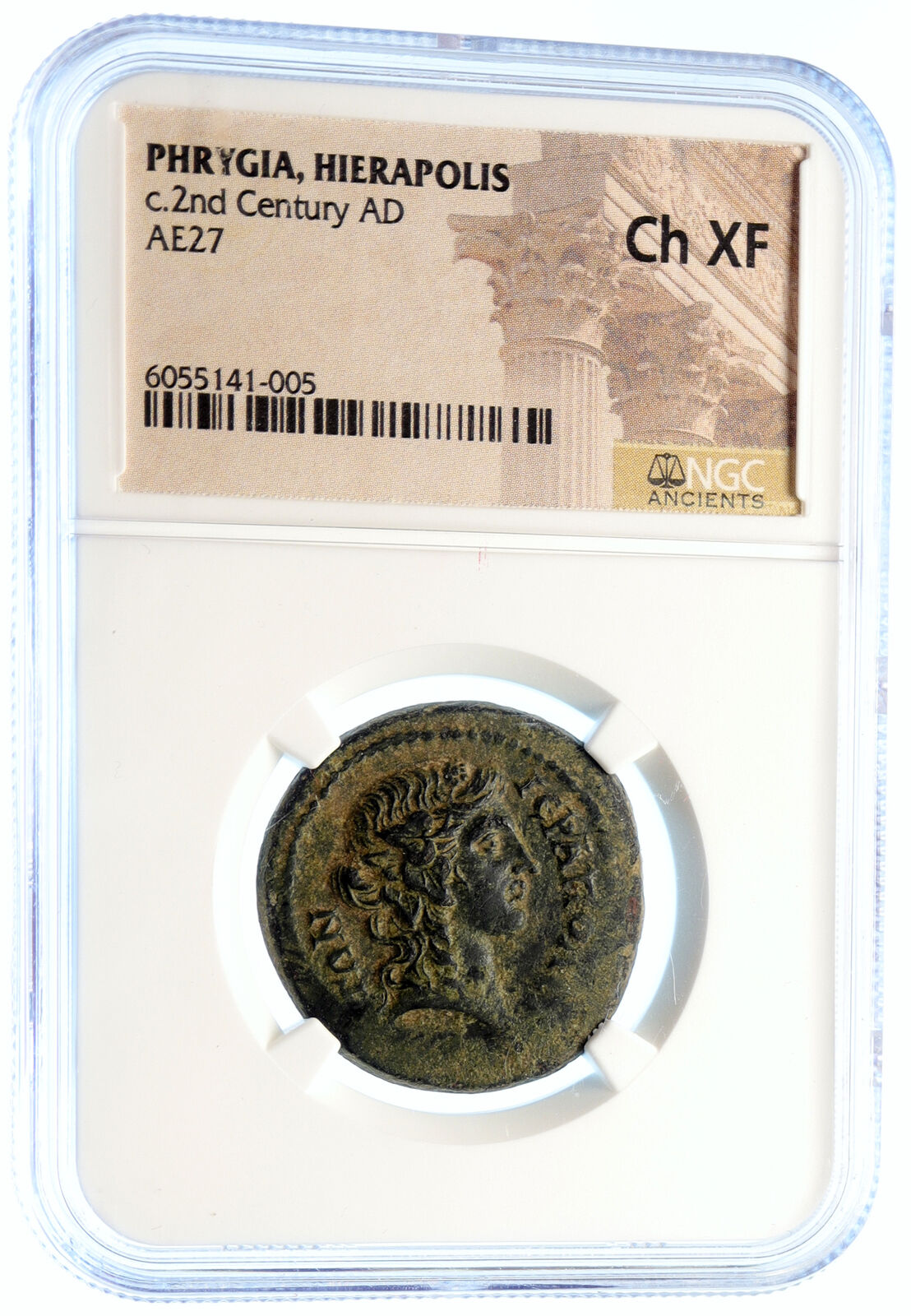 Hierapolis in Phrygia ANTIQUE Authentic Ancient Roman Coin CHARIOTS NGC i96170