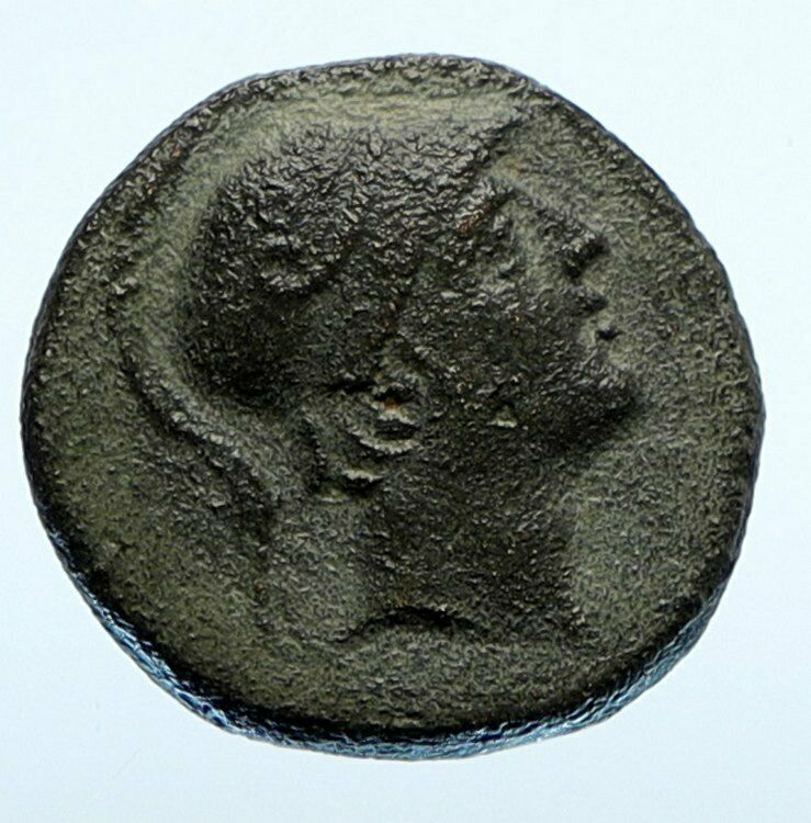 AMISOS PONTUS 100BC Mithradates VI the Great AEGIS & OLD Nike Greek Coin i95850