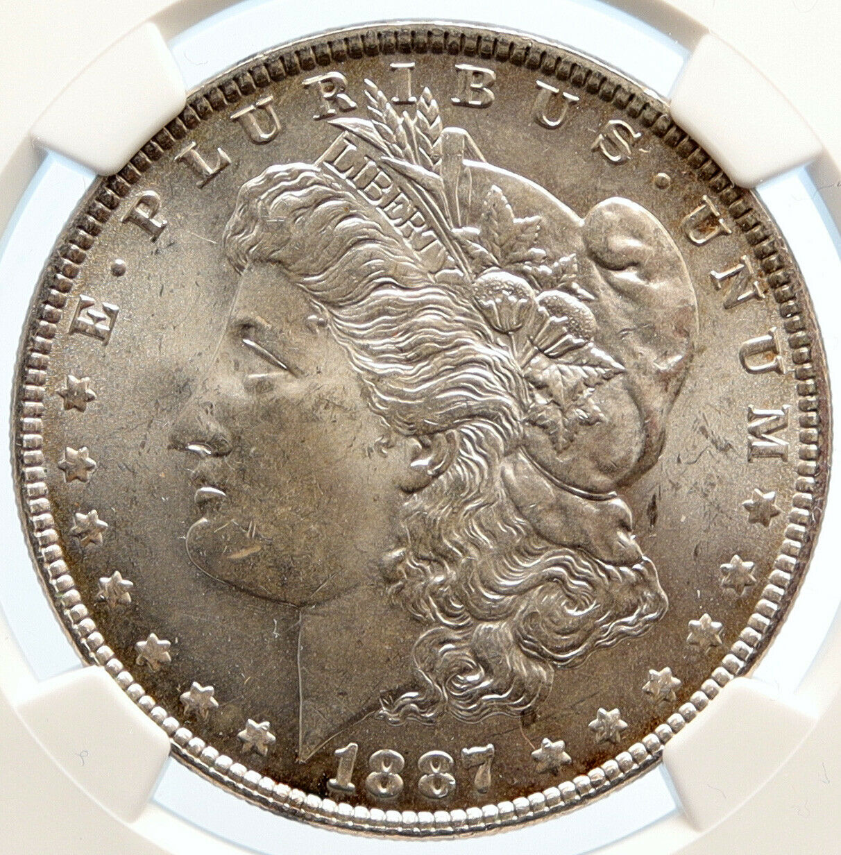 1887 UNITED STATES of America SILVER Morgan OLD US Dollar Coin EAGLE NGC i95559