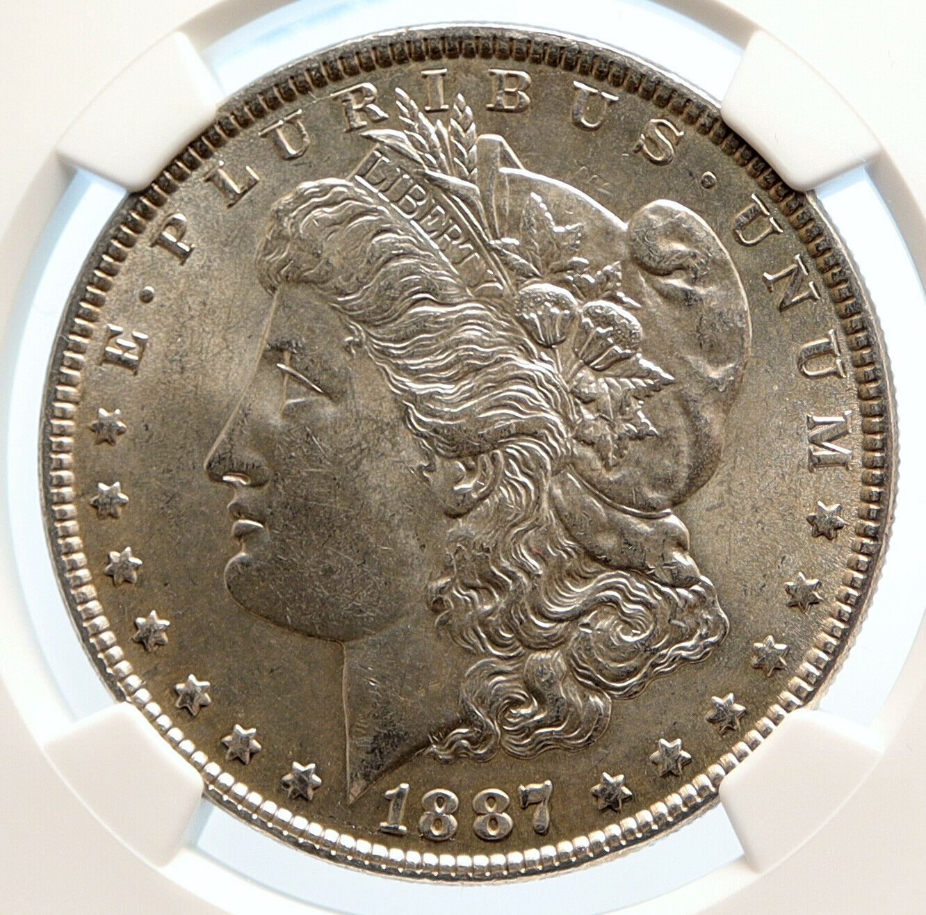 1887 P UNITED STATES of America SILVER Morgan US Dollar Coin EAGLE NGC i95545