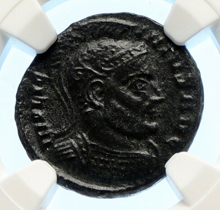 LICINIUS I Authentic Ancient 320AD Heraclea Roman Coin JUPITER EAGLE NGC i96157