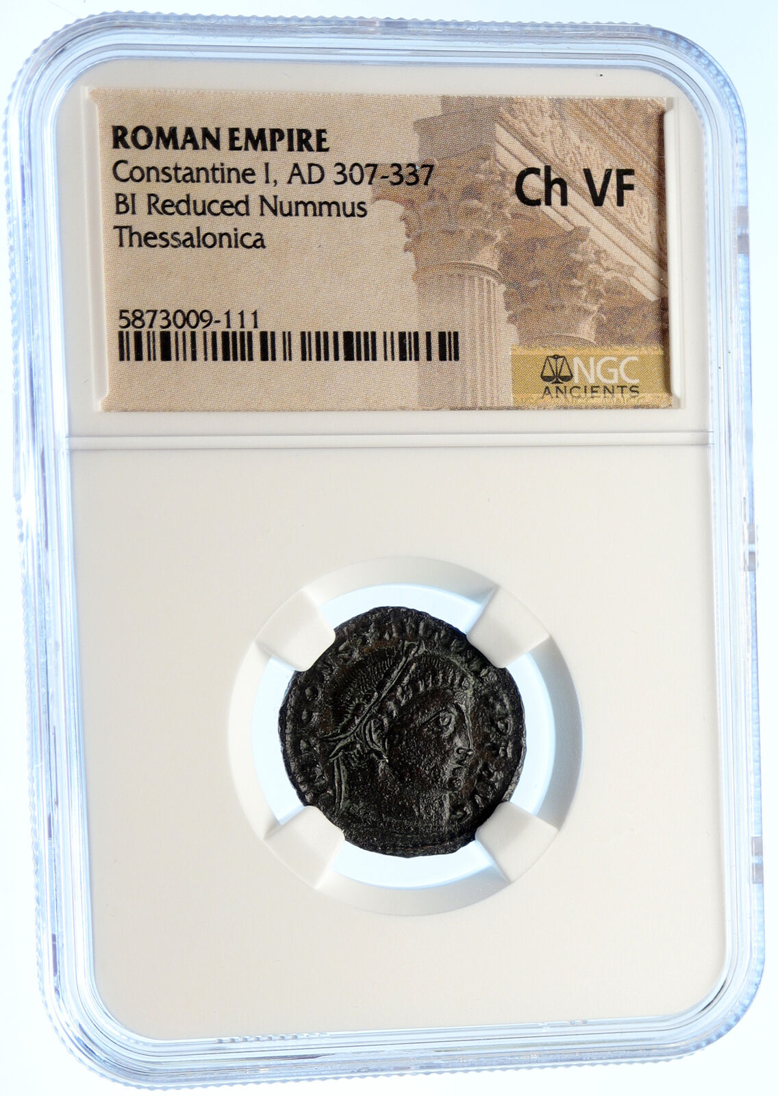 CONSTANTINE I the GREAT Authentic Ancient OLD Roman Coin Zeus Victory NGC i96160