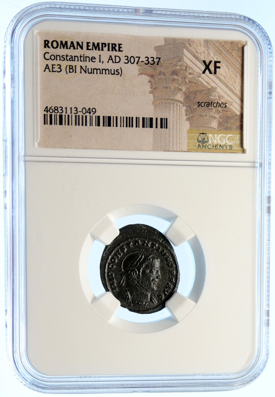 CONSTANTINE I the Great Christian Saint 319 Roman Coin VICTORY ALTAR NGC i96161