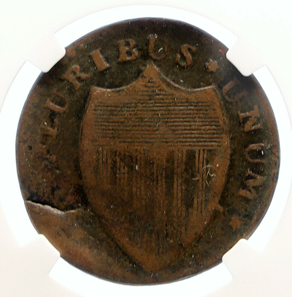 1787 US post Colonial PRE-FEDERAL NEW JERSEY Penny Antique Coin HORSE NGC i95563