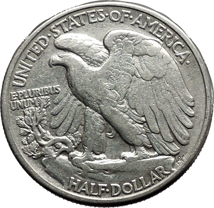 1942 WALKING LIBERTY Half Dollar Bald Eagle United States Silver Coin i44653