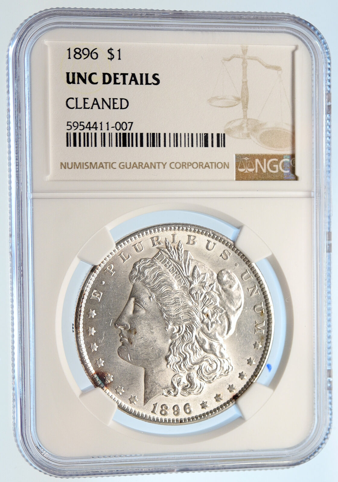 1896 P UNITED STATES of America SILVER Morgan US Dollar Coin EAGLE NGC i95549