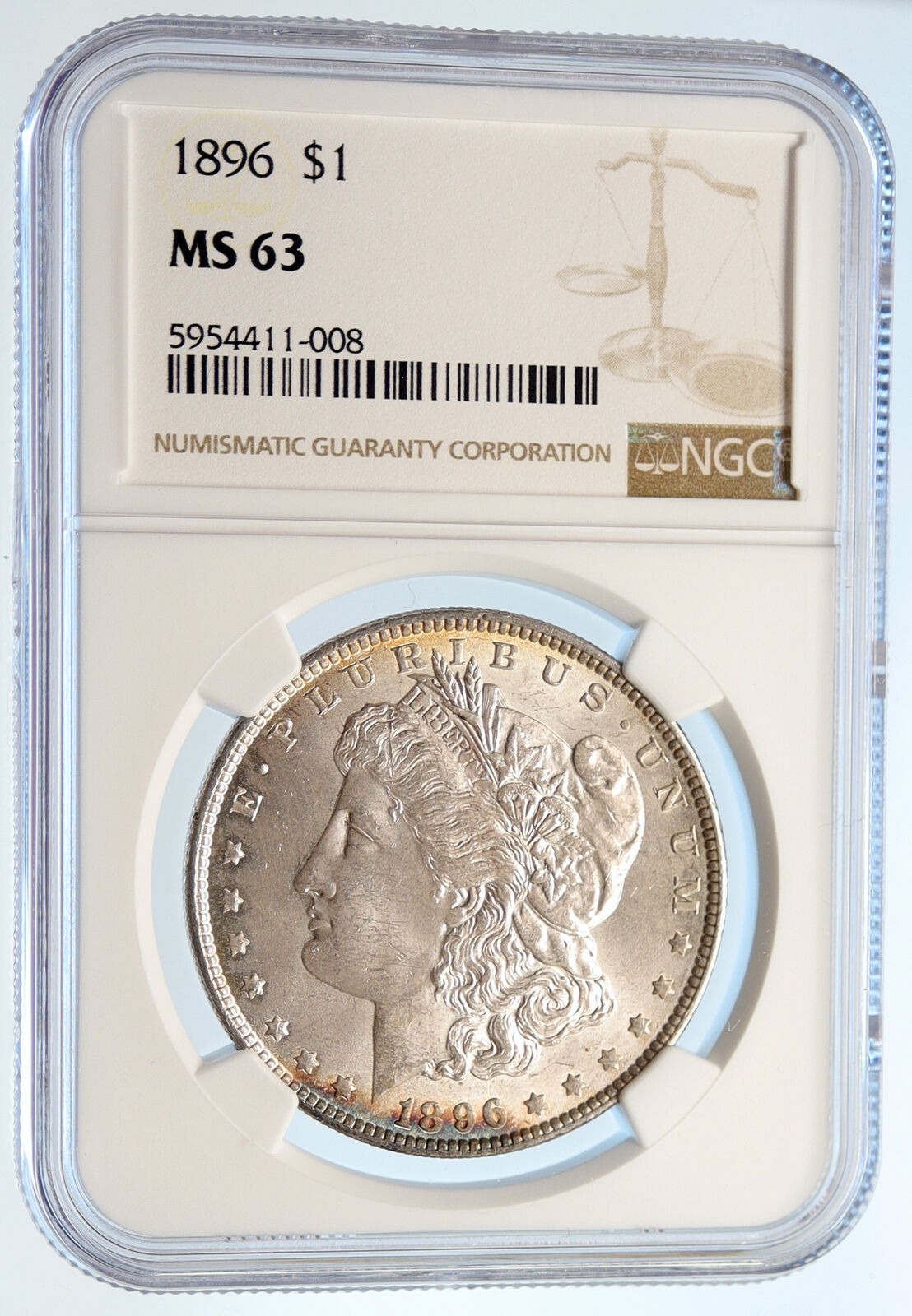 1896 P UNITED STATES of America SILVER Morgan US Dollar Coin EAGLE NGC i95550