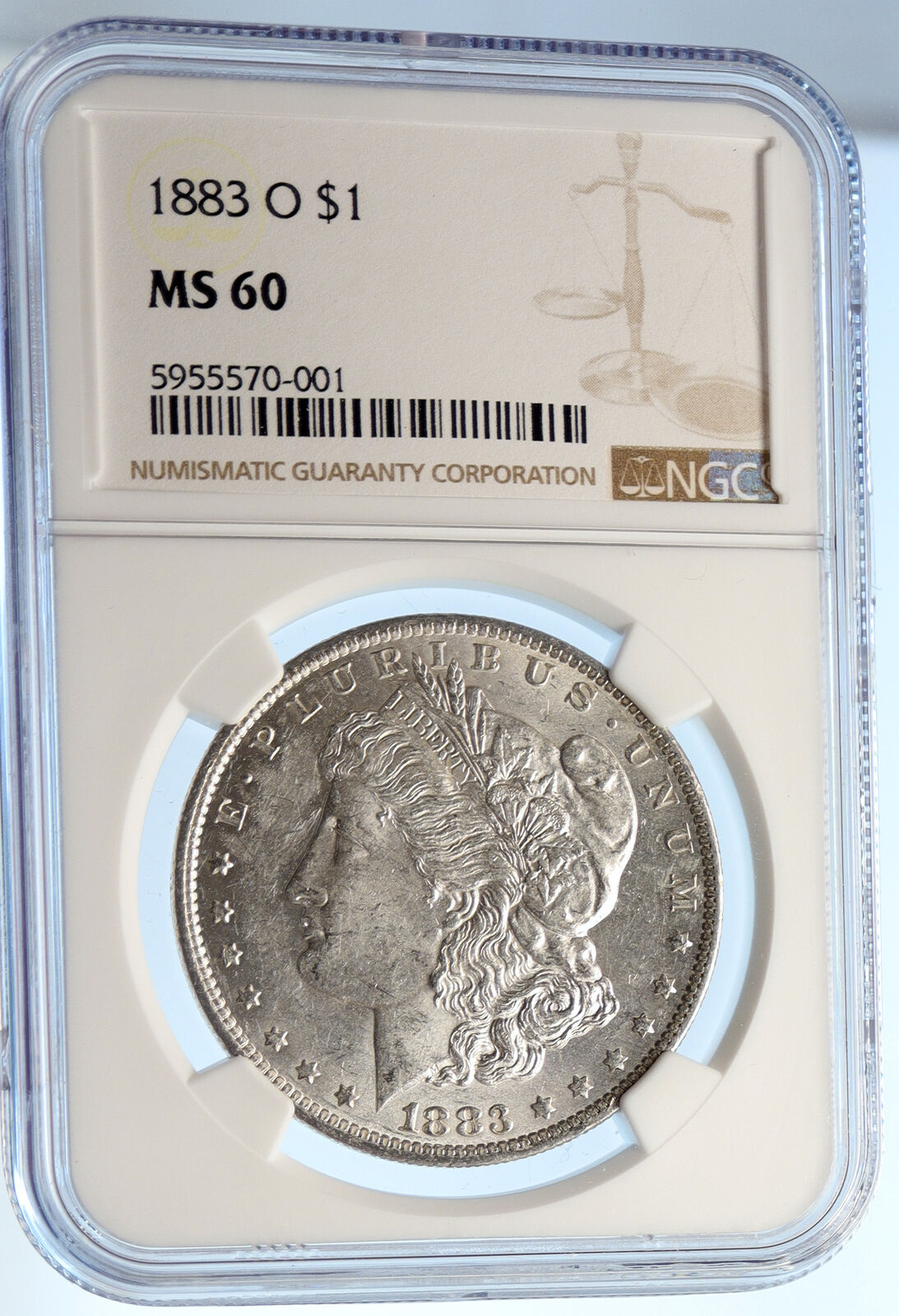 1883 O UNITED STATES of America EAGLE SILVER Morgan US Dollar Coin NGC i95604