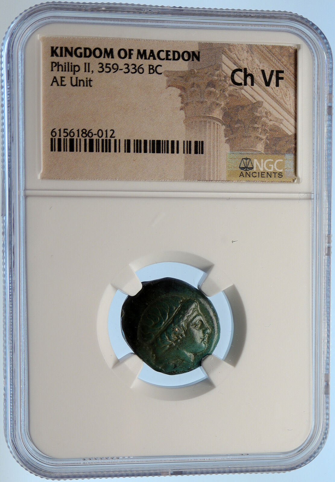 MACEDONIA of Philip II Ancient OLD Greek Coin Apollo OLYMPIC Horse NGC i95643