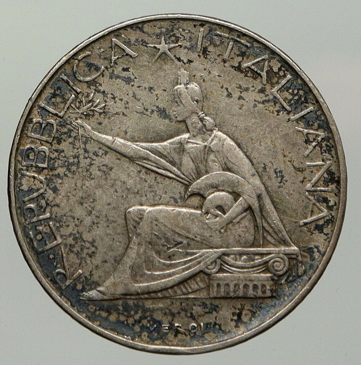 1961 ITALY Silver 500 Lire Coin ITALIAN UNIFICATION Rome Capital CHARIOT i93038