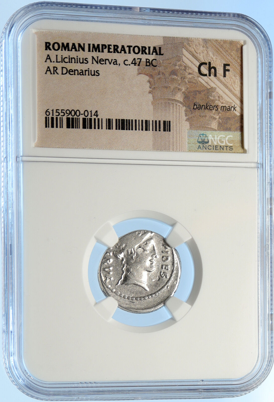 A LICINIUS NERVA as Moneyer Silver Roman OLD VINTAGE Denarius Coin NGC i94462