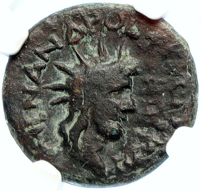 TIBERIUS Authentic Ancient 14-37 AD OLD Original Roman Coin HELIOS NGC i94469