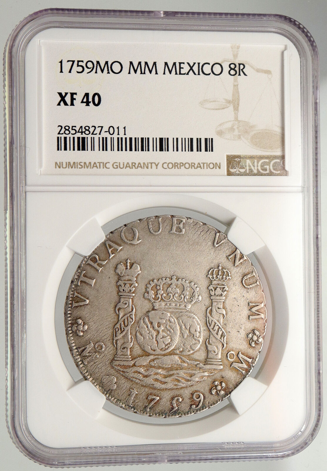 1759 MoMM MEXICO SPAIN King FERDINAND VI Silver Antique 8 Reales Coin NGC i94009