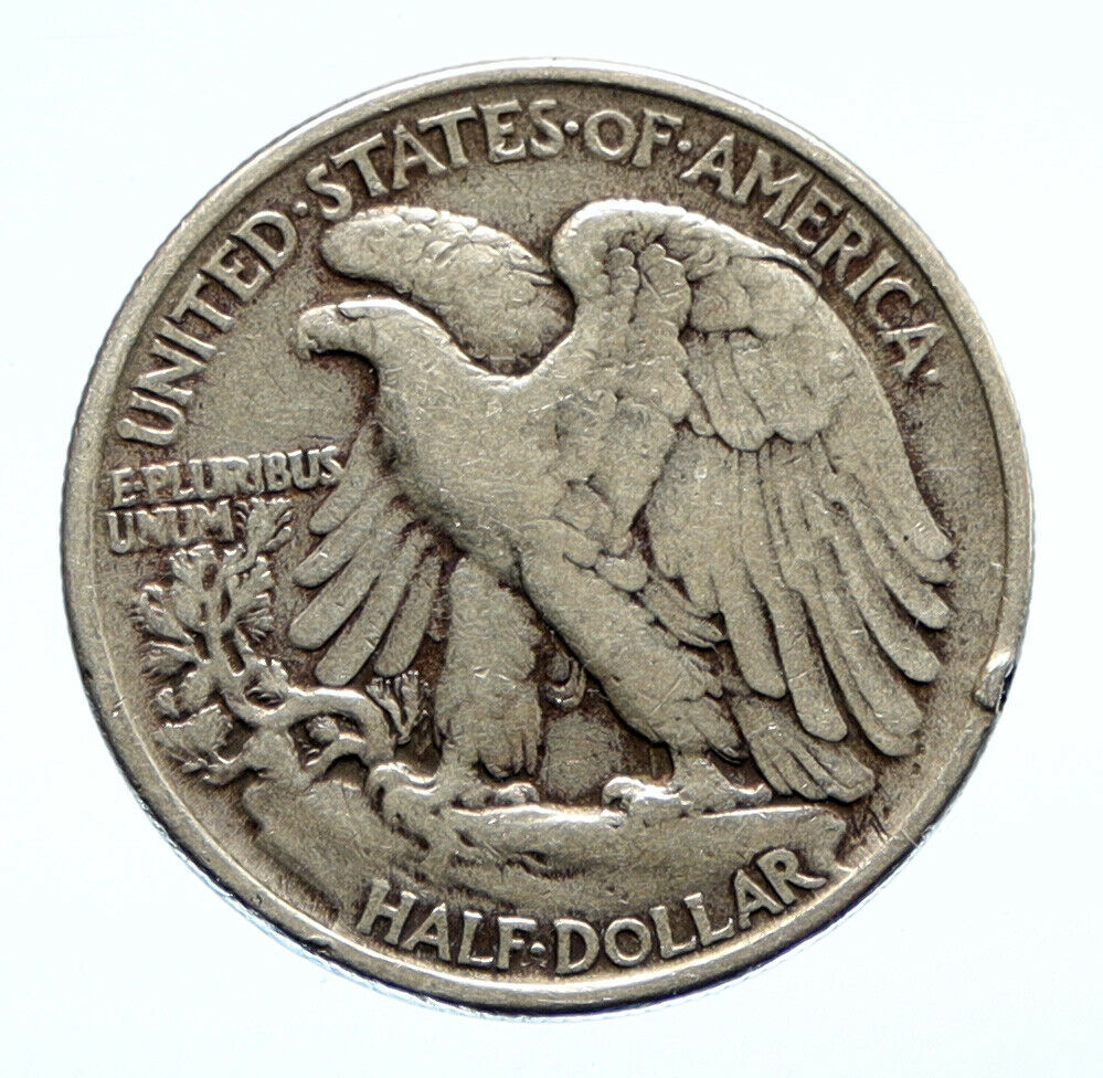 1943P UNITED STATES US Silver WALKING LIBERTY Half Dollar Coin BALD EAGLE i96466