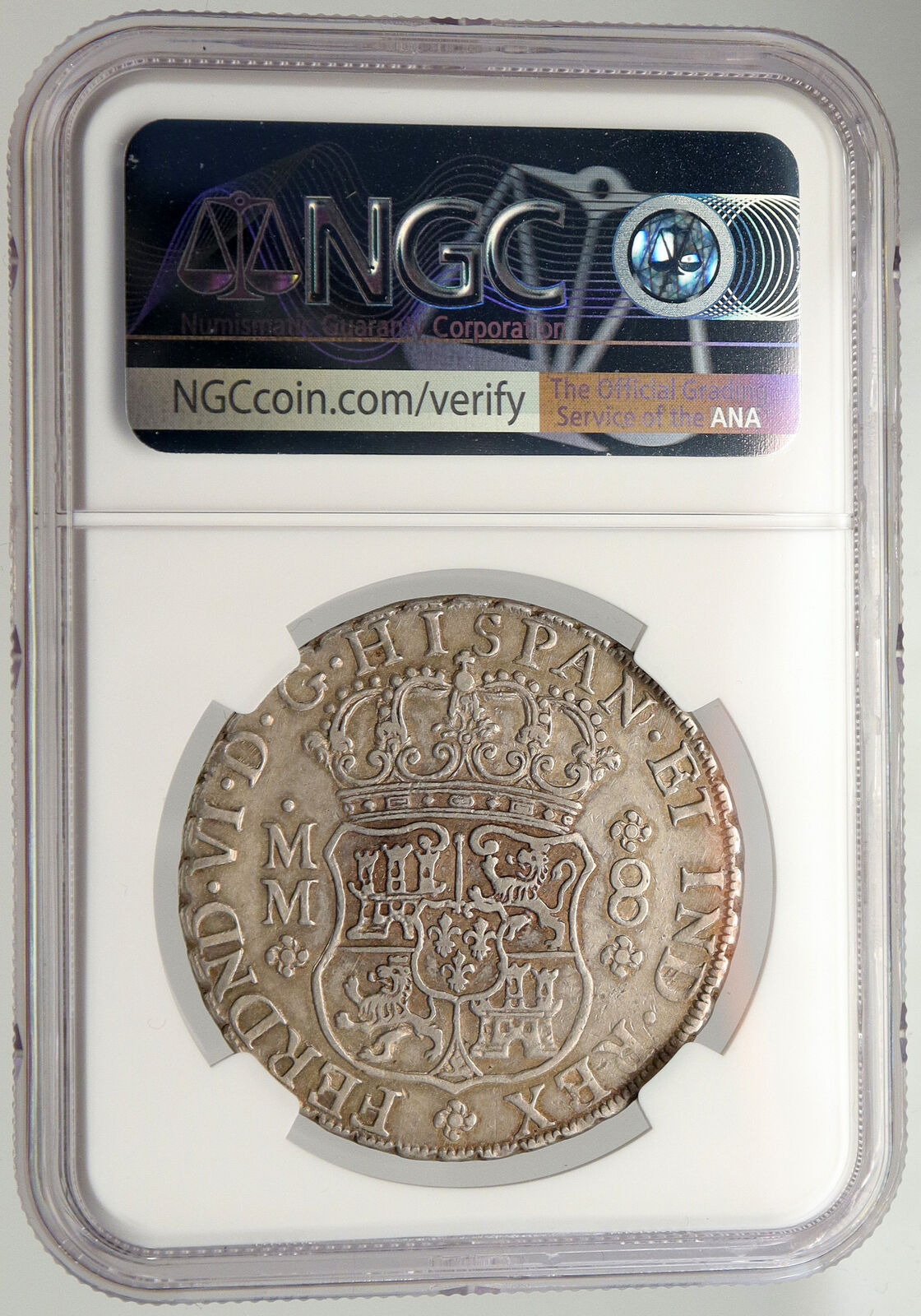 1759 MoMM MEXICO SPAIN King FERDINAND VI Silver Antique 8 Reales Coin NGC i94009