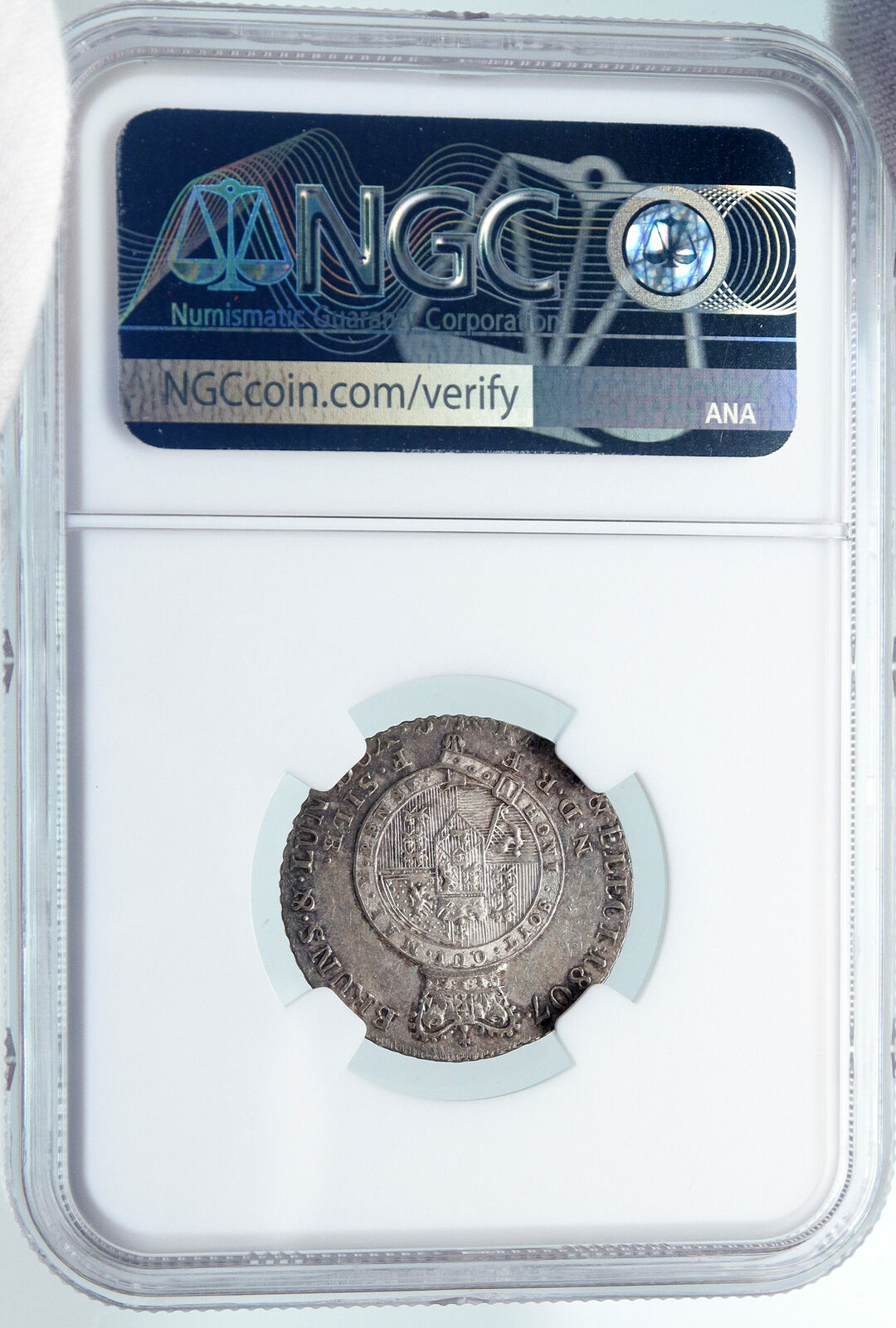 1807 GERMANY German States BRUNSWICK UK George III Silver 1/6 Ta NGC Coin i85321