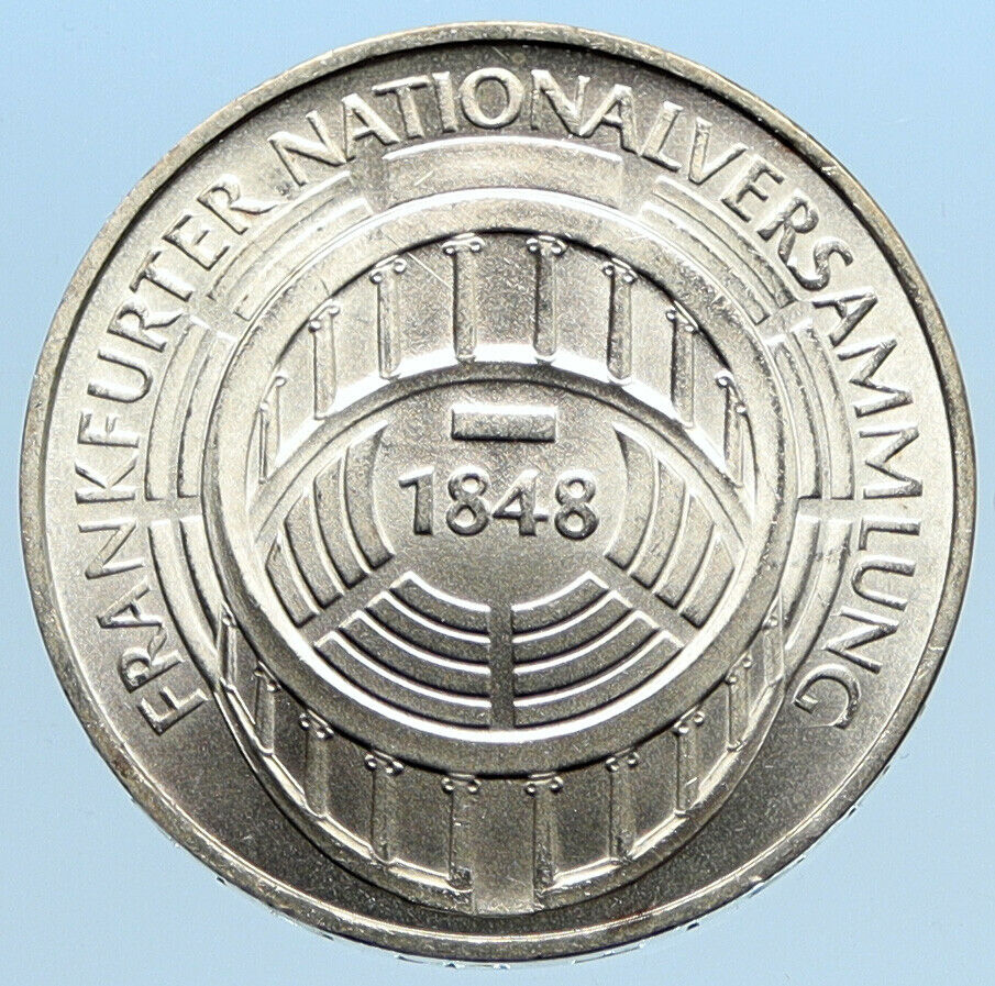 1973 G GERMANY FRANFURT PARLIAMENT BUILDING BU Silver 5 MK German Coin i96848