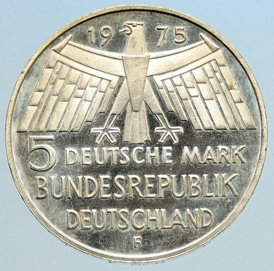 1975F Germany European Historic Monuments Proof Silver 5 Mark German Coin i96872