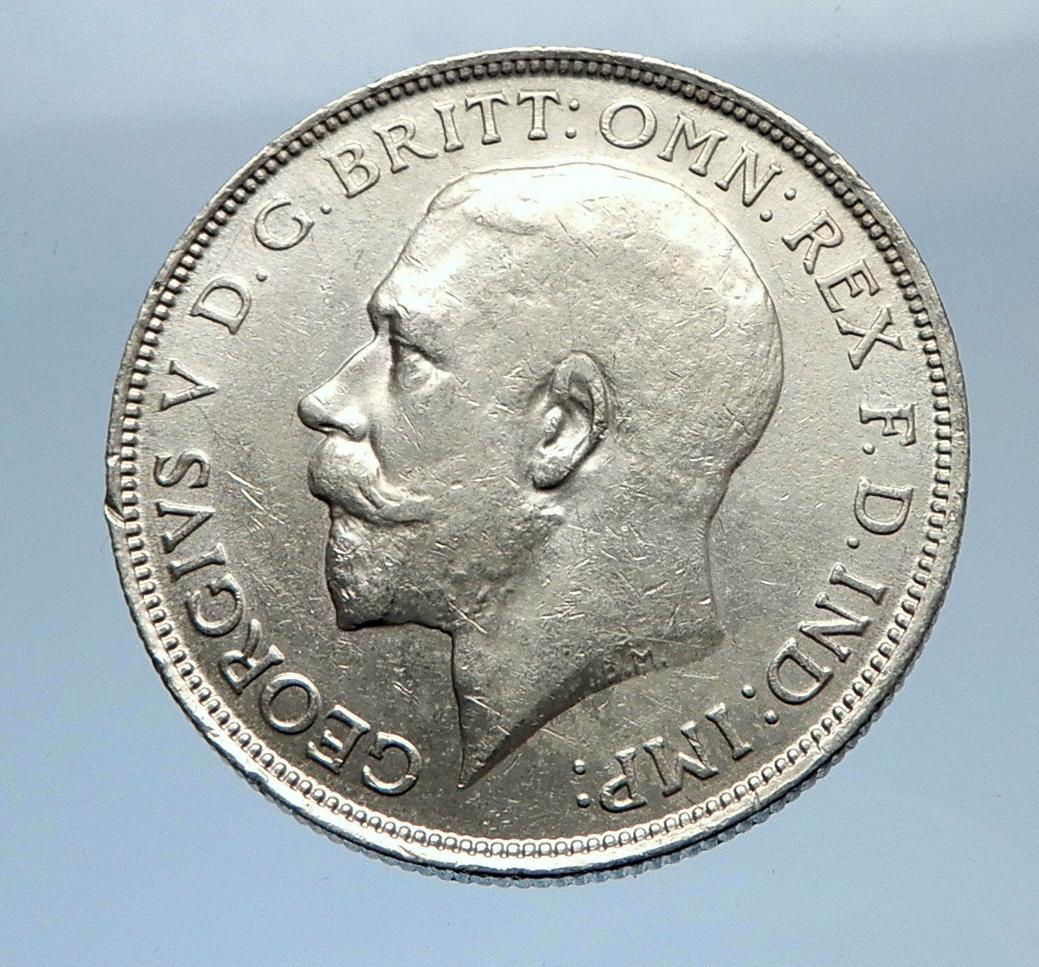 1915 United Kingdom Great Britain GEORGE V Silver Florin 2 Shillings Coin i69416