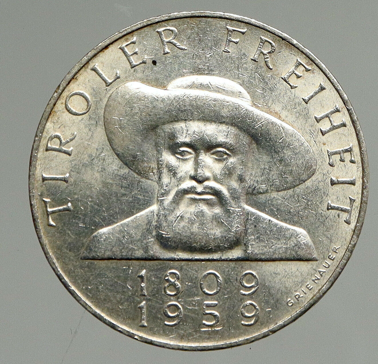 1959 AUSTRIA Tiroler Freiheit Liberation VINTAGE Silver 50 Shilling Coin i94672