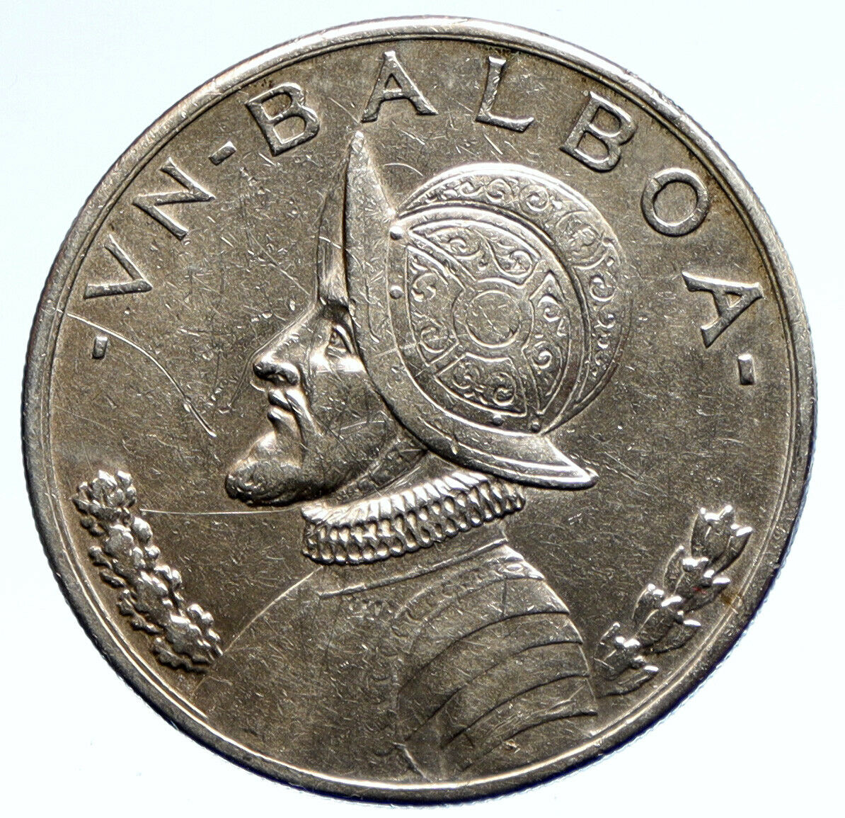 1931 PANAMA Large CONQUISTADOR BALBOA Liberty Vintage OLD Silver Coin i95734