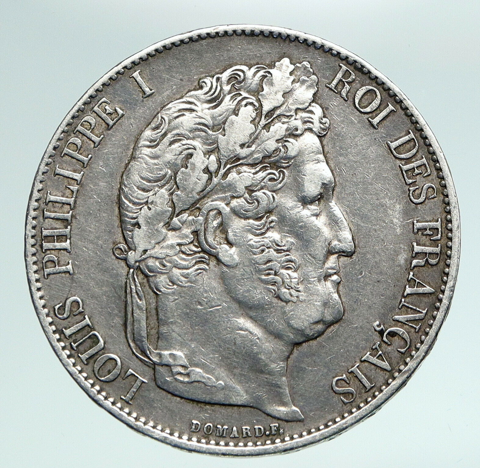 1847 FRANCE King Louis Philippe I French Antique OLD Silver 5 Francs Coin i90978