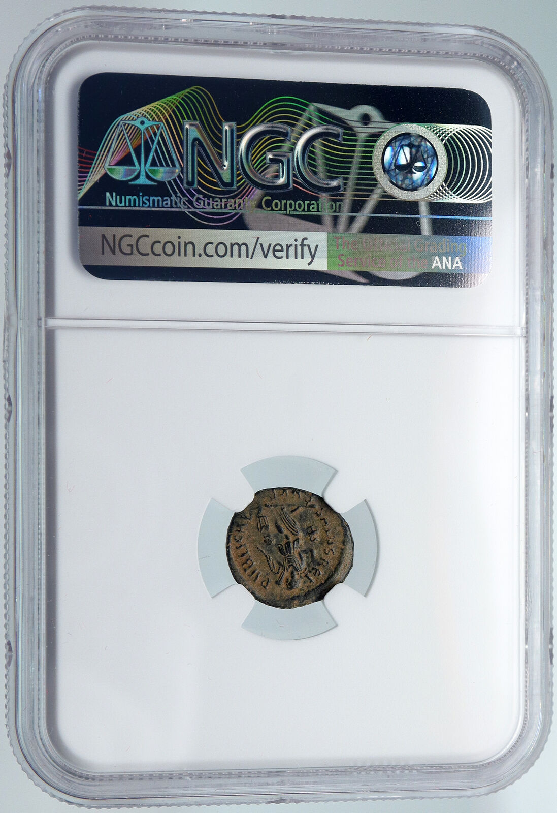 ARCADIUS 388AD OLD Ancient VINTAGE Roman Coin VICTORY Angel Captive NGC i89537