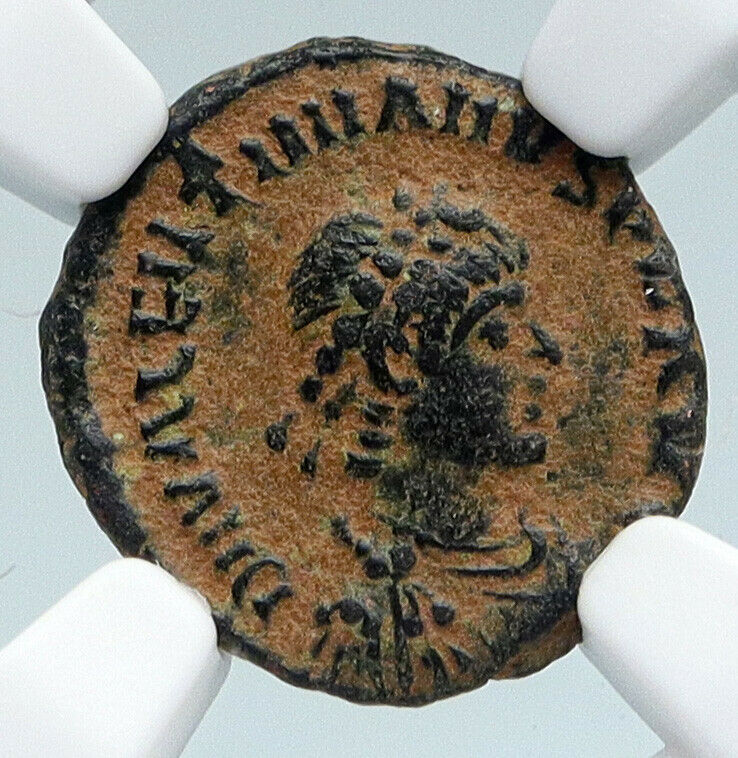 VALENTINIAN II Ancient 388AD ANTIQUE Old Roman Coin Staurogram WREATH NGC i89529