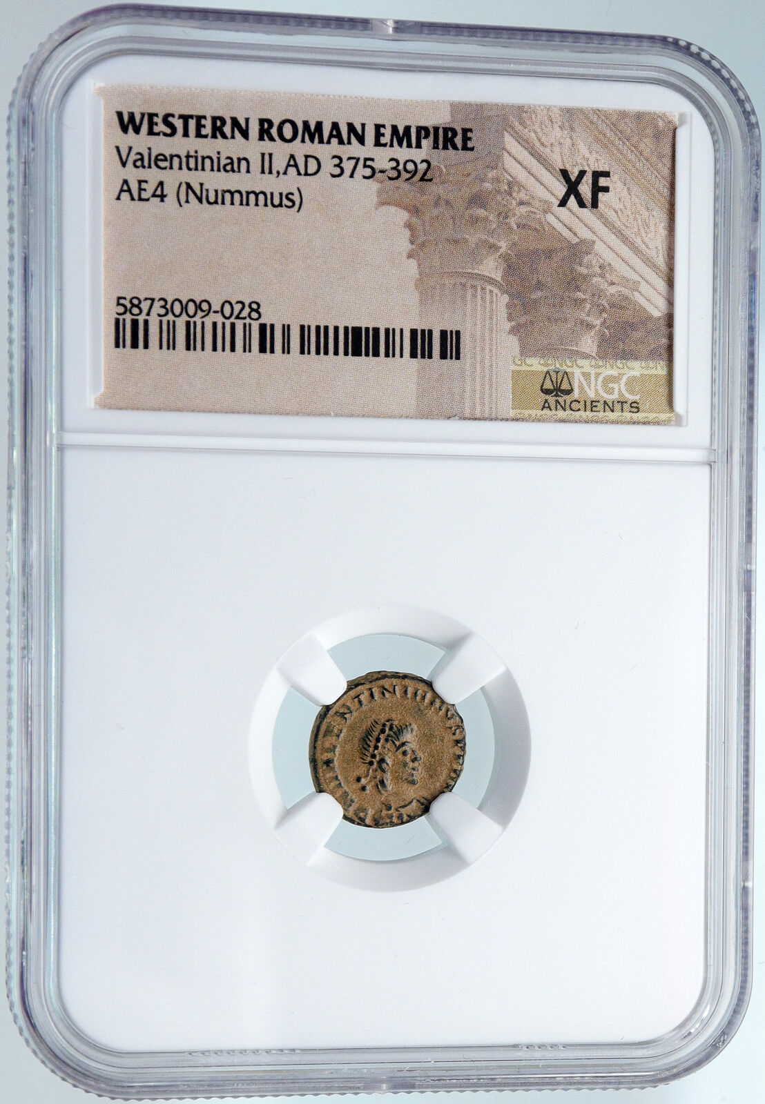 VALENTINIAN II Ancient 388AD ANTIQUE Roman Coin Staurogram VICTORY NGC i89525