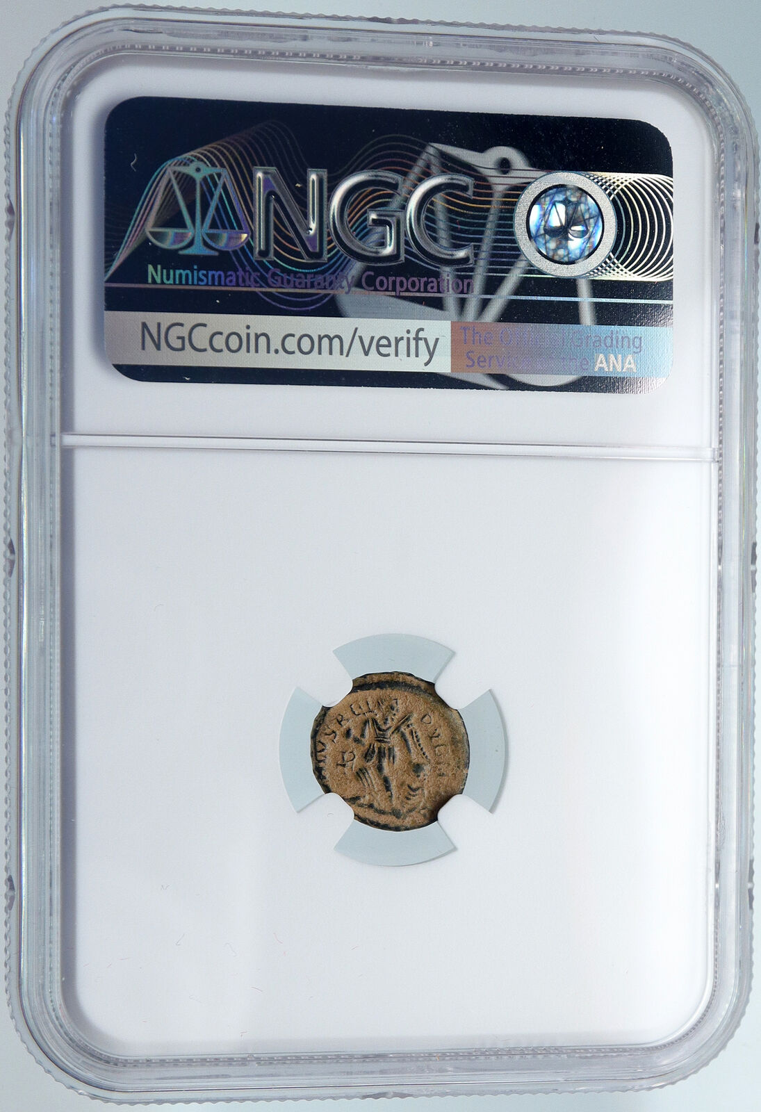 VALENTINIAN II Ancient 388AD ANTIQUE Roman Coin Staurogram VICTORY NGC i89525