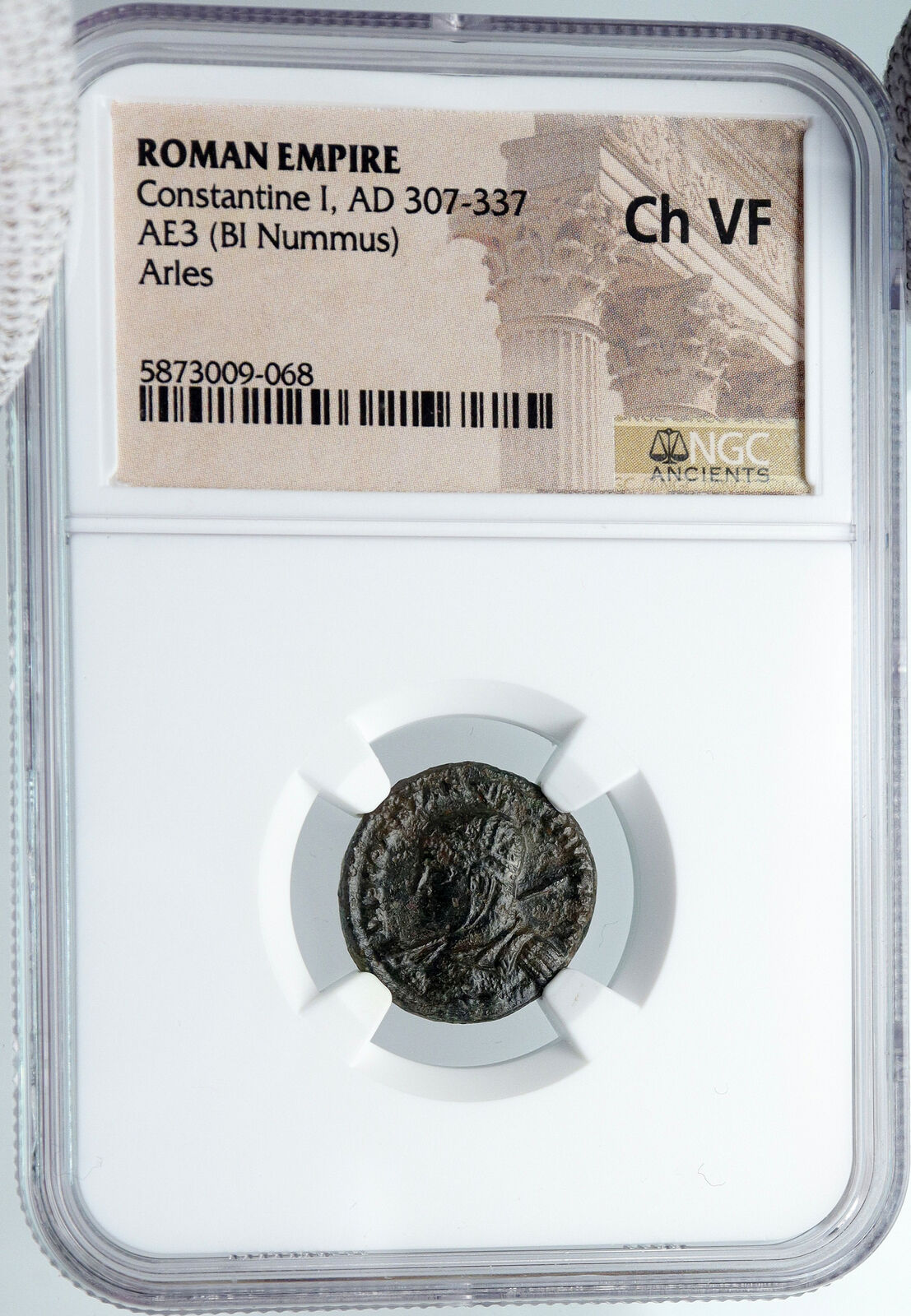 CONSTANTINE I the Great Christian Saint 319 Roman Coin VICTORY ALTAR NGC i88740