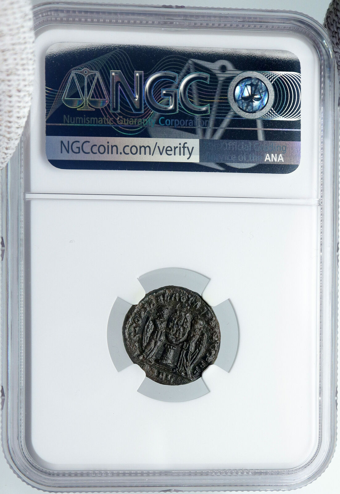 CONSTANTINE I the Great Christian Saint 319 Roman Coin VICTORY ALTAR NGC i88740